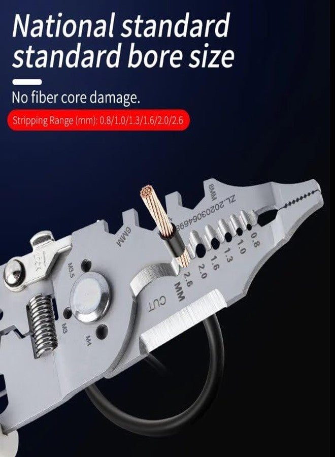 XBEY Multifunctional Wire Stripper and Cutter, Crimping Tool - Wire Stripper, Crimping Plier, Cable Cutter, Multi-Purpose Wire Stripper & Crimping Tool (21 in 1 Wire Stripper) - Image 4